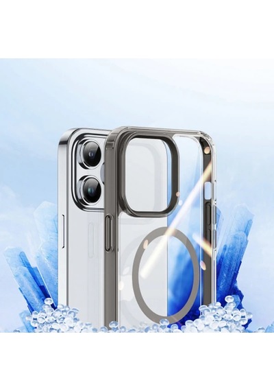 Dux Ducis Clin Mag Series İphone 14 Pro 6.1 Magsafe Uyumlu Manyetik Silikon Kılıf- 5775 Gri