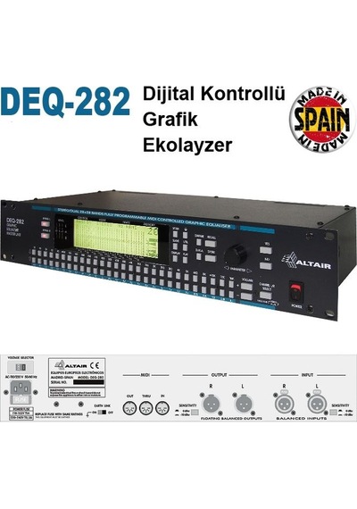 Altair Deq-282 Dijital Kontrollü Grafik Ekolayzer