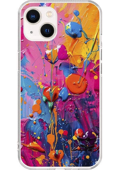 Apple Uyumlu iPhone 13 Şeffaf Kılıf Graffiti 3 Tasarımlı