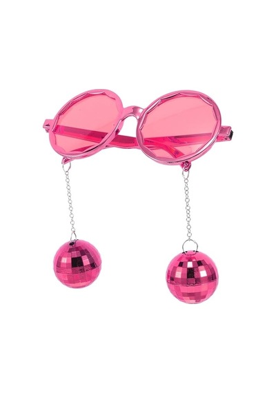 Pembe Disco Toplu Parti Gözlüğü Yetişkin Kostüm Aksesuarı Retro Festival Yılbaşı Kadın Erkek Eğlence