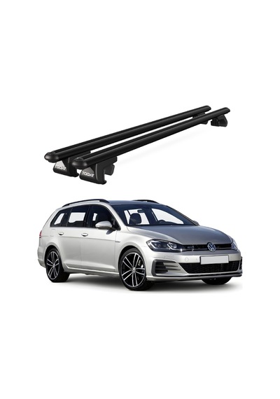 Volkswagen Golf Alltrack 2015 Ve Sonrası Uyumlu Siyah Ara Atkı Port Bagaj Tavan Barı