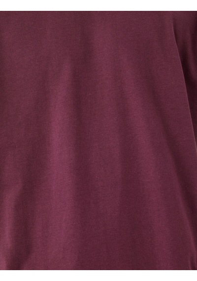 Koton Bisiklet Yaka Pamuklu Regular Fit Kısa Kollu Basic Tişört Bordo 5sam10116hk Bordo