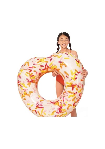 Kalp Şekilli Simit 104 Cm Su Sporları Plaj Malzemesi Şişme Ürün Yüzme Aksesuarı Kamp Dalış Güvenlik Çok Renkli
