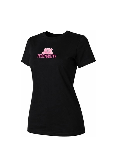 Trender 26yl71595004 Siyah Kadın T-shirt Ayıcık Baskı Siyah