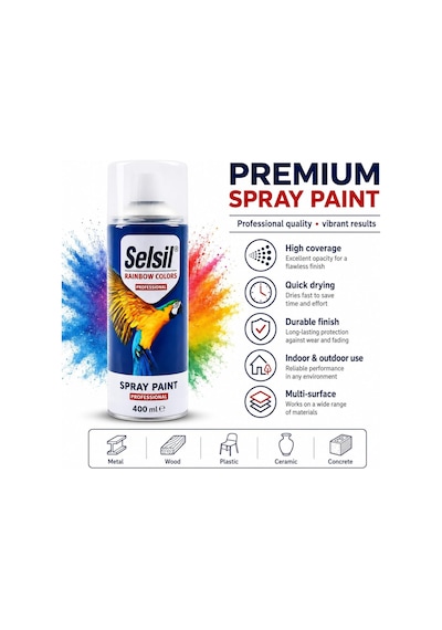 Tr Rainbow 400 Ml Sprey Boya Ateş Kırmızı 3000 Genel