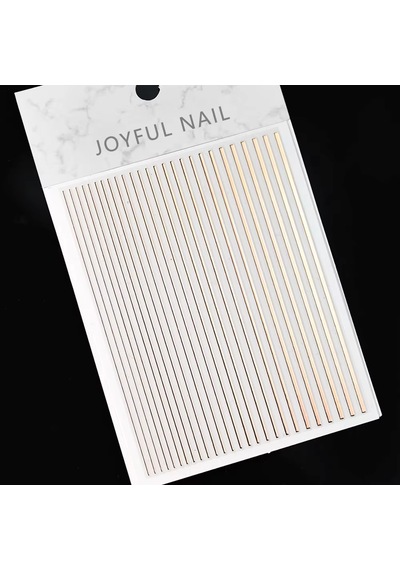 Rose Gold Şerit Tırnak Sticker Şerit Tırnak Etiketi Nail Art