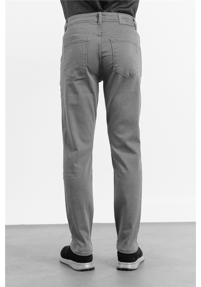 İmza Füme Pamuklu 5 Cep Düz Paça Slim Fit Casual Denim Pantolon 1023260152