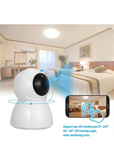 Markalonya Cm-12 Ip Bebek Güvenlik Kamerası, 360 Derece Dönebilen, 5mp Hd Görüntü, Wifi Bağlantılı, Gece Görüşlü, Sesli İletişim, Plastik Gövde, Masa Üstü Montaj, İç Mekan