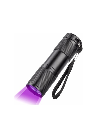 Uv Işık El Feneri 9 Led Ultraviyole Mor Işık Para Banknot Kontrol
