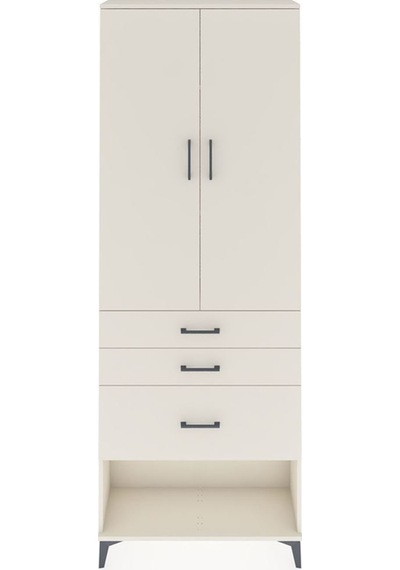 Arges Dolap 3 Raflı 3 Çekmeceli 2 Kapaklı 88x30x243 Aytaşı-aytaşı Aytası