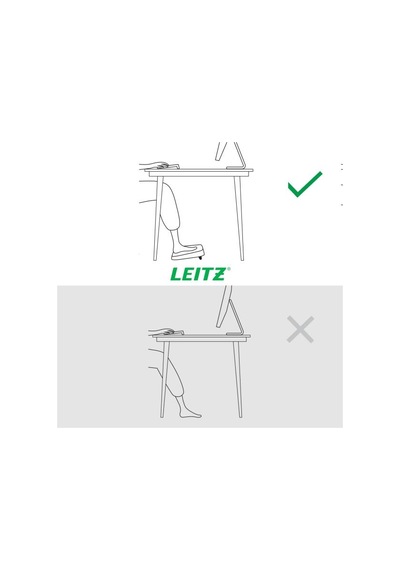 Leitz Ergo Ayarlanabilir Ayak Desteği Gri - Kod:65460089