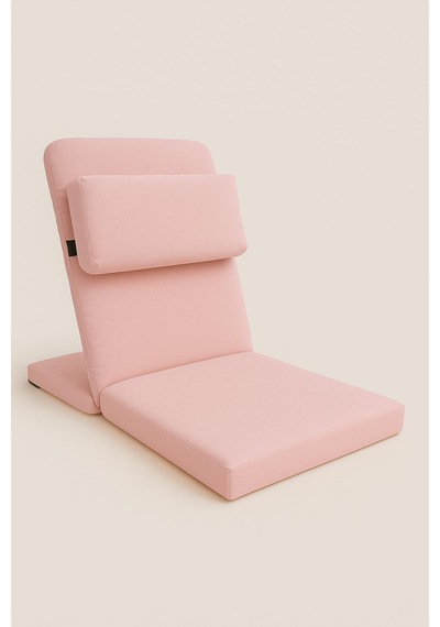 Ekstra Destek Yastıklı Yoga, Nefes, Meditasyon Sandalyesi Backjack Xl Su Ve Leke İticili Duck Kumaş Pembe