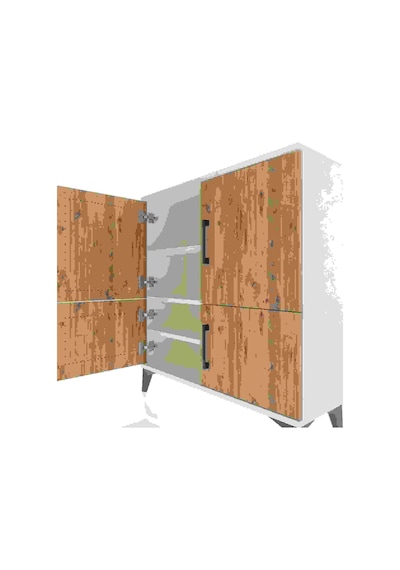 Arges Şifonyer 3 Raflı 4 Kapaklı 88x30x96 Aytaşı-çam Aytaşı
