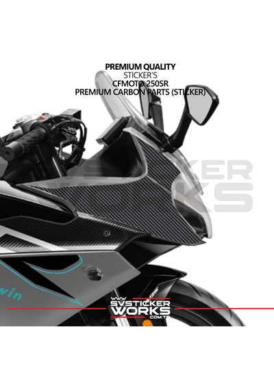 Cfmoto 250sr Sticker Karbon Folyo Kaplama Ön Kafa Yanı