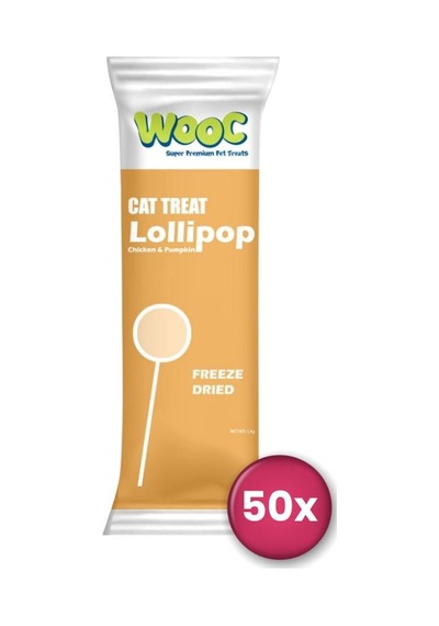 Wooc Tavuk Ve Bal Kabaklı Lollipop Kedi Ödül Maması 50'li
