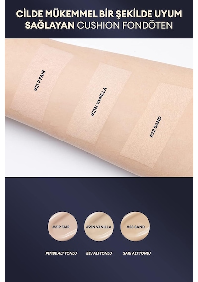 Uzun Süre Kalıcı, Yüksek Kapatıcılık Sağlayan Cushionspf40++15g Stay Cushion No.21n Çok Renkli