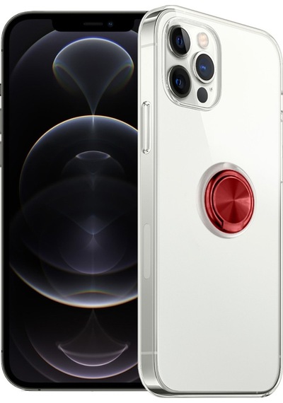 Fitcase Apple Uyumlu iPhone 12 Pro Max Kilif Gross Ring Seffaf Arka Kapak 488500698