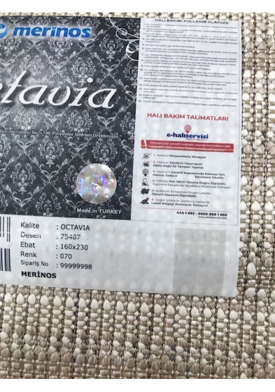 Merinos Halı Octavia 75487 070 Serisi Salon Oturma Yatak Odası Halısı Kahve