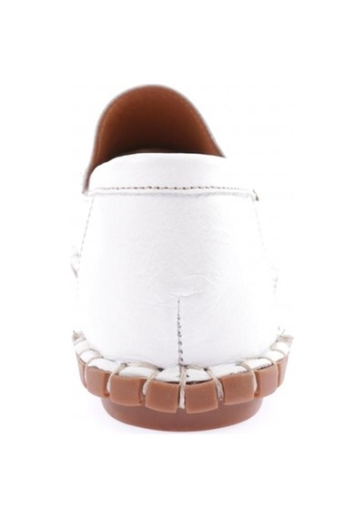Dgn 603-23y Kadin Dikiş Detayli Loafer Ayakkabi 603-2109-R0198 Beyaz