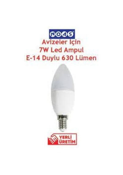 Noas 7 Watt E14 Duy Günışığı 3200 Kelvin Led Ampul 10 Adet