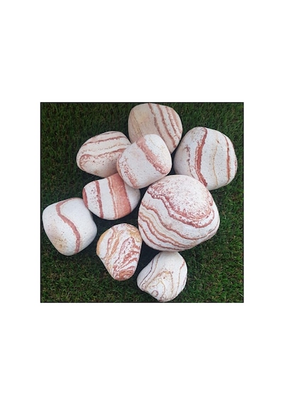 Sarı Çizgili Taş 5 Kg 6-10 Cm Dolomit Taş Dere Taşı Çakıl Taşı Bahçe Süs Taşı Akvaryum Teraryum Taşı Sar