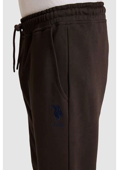 U.S. Polo Assn. Erkek Koyu Kahverengi Slim Fit Paçası Lastikli Eşofman Altı 50329410-vr084