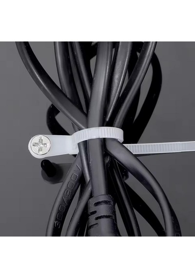 Powermaster Pm-26330 Vida Delikli Kablo Bağı Plastik Kelepçe 100lü Paket Beyaz 3.6x150mm Klemens Klips Cırt Cırt