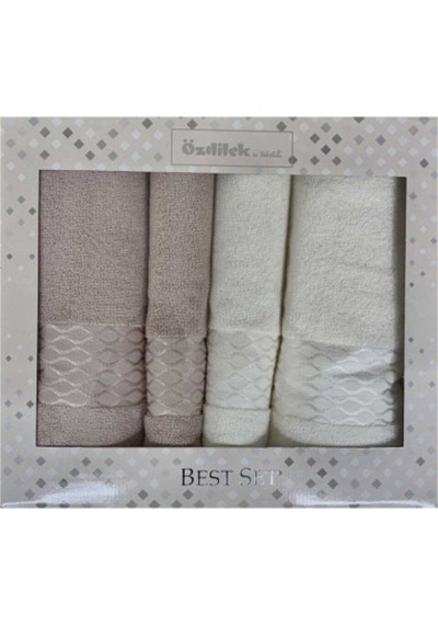 Elissa Best Set Hamam Takımı - Krem - Bej Çok Renkli