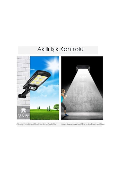 Trendpoint Solar Güneş Enerjili Kumandalı Led Projektör Sokak Lam