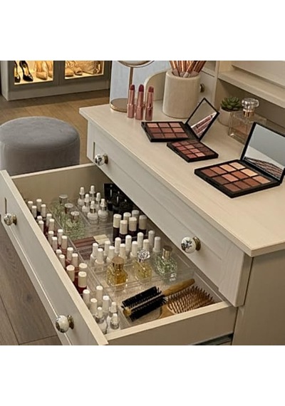 Modüler Organizer Set Takı Aksesuar Düzenleyici Çekmece İçi Makyaj Organizer Kristal 12'li Açık Kahverengi Modüler Organizer Set Takı Aksesuar Düzenleyici Çekmece İçi Makyaj Organizer Kristal 12'li Açık Kahverengi