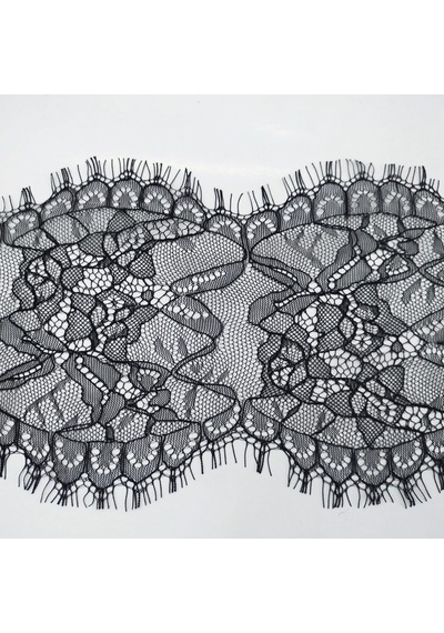 15 Cm Siyah Sakallı Dantel-a111-15 Cm Kirpik Dantel Siyah Dantel