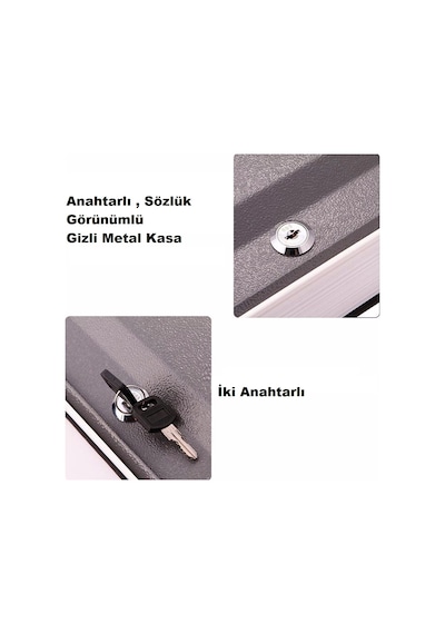 Sözlük Görünümlü Mini Kasa 11.5Cm Kitap Para Gizli Güvenli Kilitl