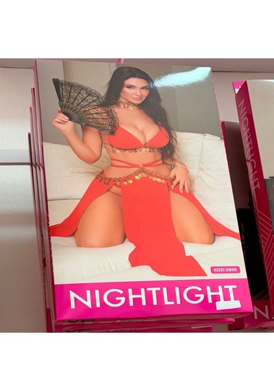 Night Light Nightlight Kırmızı Oryantal / Dansçı Fantezi Kostüm Takımı