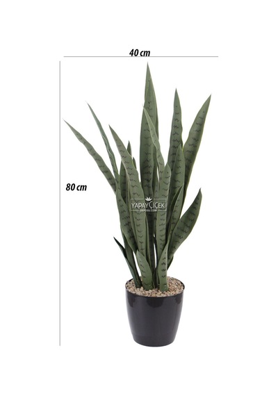 Yapay Paşa Kılıcı Sansevieria Bitkisi 35 Yapraklı 80 Cm