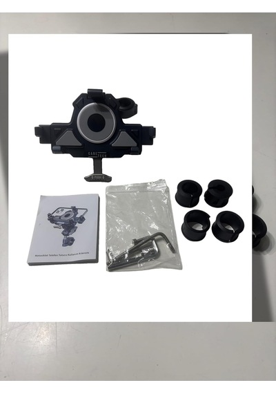 Ct-m01 Telefon Tutucu Titreşim Önleyici Aliminyum Motosiklet Gidon Ayna Montajlı 360 Ayarlanabilir 2 Mixed