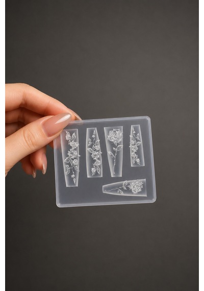 Nail Art Silikon Kalıp 3d Nail Art Desen Kalıbı, Tırnak Süsleme Desen Charm Tırnak Çarm 58