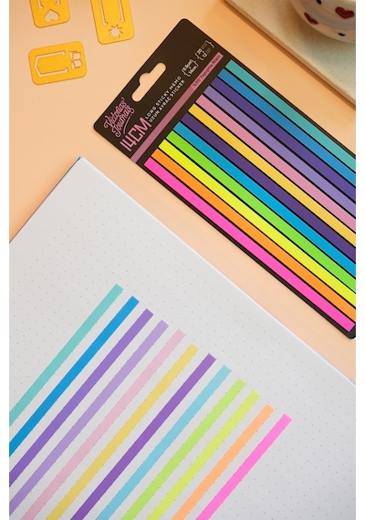 Victorias Journals Yapışkanlı Şerit 14x0,5 C M 12 Renk X 20 Yaprak