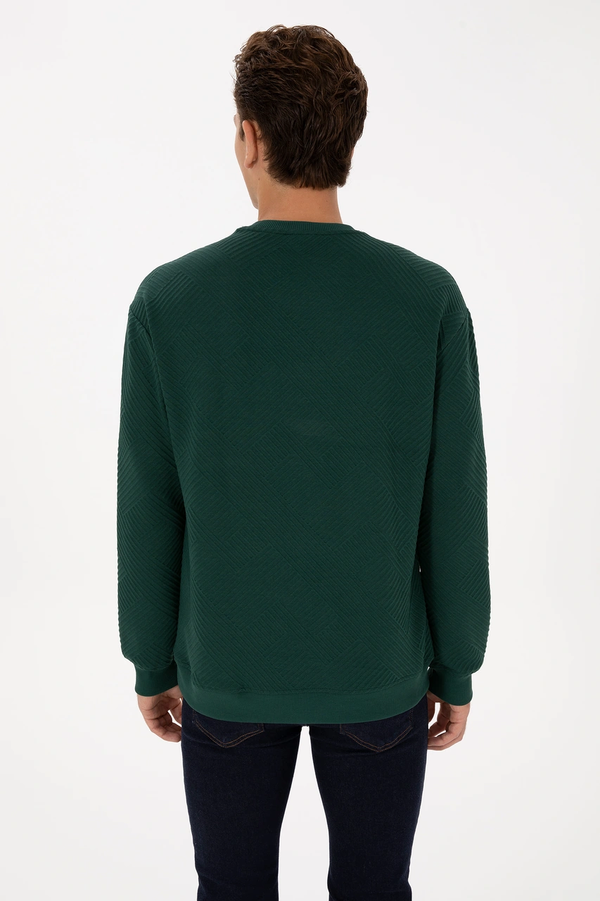 U.S. Polo Assn. Erkek Oversize Fit Bisiklet Yaka Koyu Yeşil Sweatshirt 50310006-VR079 U.S. Polo Assn. Erkek Oversize Fit Bisiklet Yaka Koyu Yeşil Sweatshirt 50310006-VR079