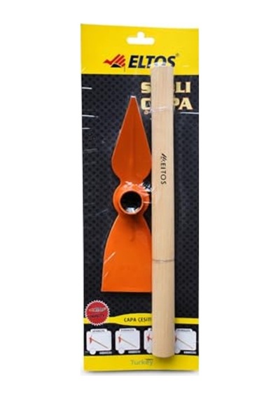 Eltos Profesyonel Saplı Bahçe Çapası, Dayanıklı Metal, Ergonomik Ahşap Saplı Toprak Havalandırma Ve Yabani Ot Temizleme Aleti Sivri