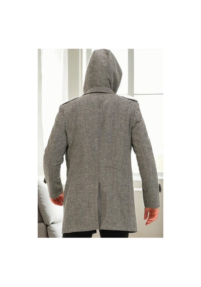 Plt9401 Dewberry Erkek Palto-diagonal Gri Diagonal Gri