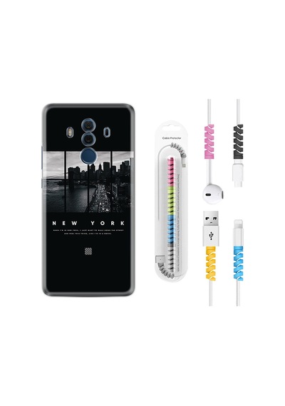 Huawei Mate 10 Pro Kılıf Kablo Koruyuculu New York 1612