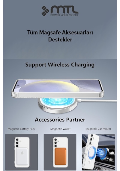 Samsung Galaxy A15 Şeffaf Magsafe Kılıf Mtl Safe