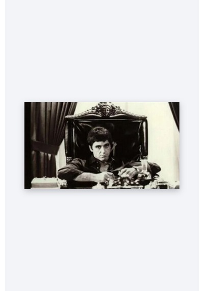 Tam Renk Godfather Tony Montana Alpacino Dekoratif Kanvas Duvar Tablosu Çok Renkli
