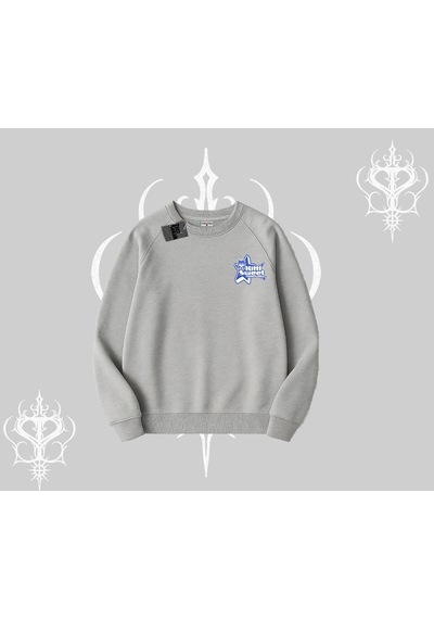 Startmore Kitti Sweet Mini Logo Baskılı Kayık Yaka Sweatshirt Gri