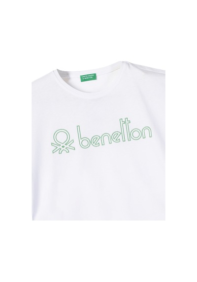 United Colors Of Benetton Kız Çocuk Tshirt Bnt-g21225 Beyaz