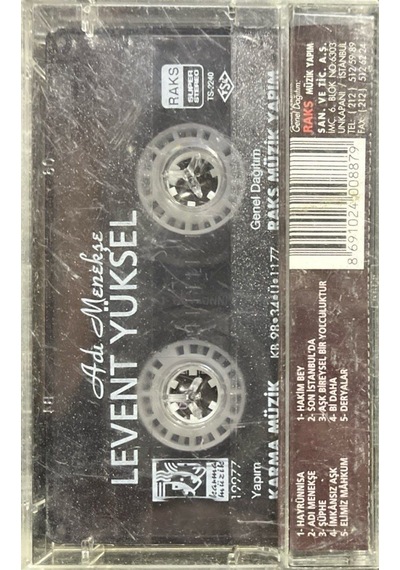 Plak Değildir Kaset Tir Kaset Levent Yüksel Adı Menekşe Kaset