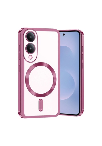 Samsung Galaxy Uyumlu S25 Edge Kross Magneticsafe Kapak - Rose Pembe