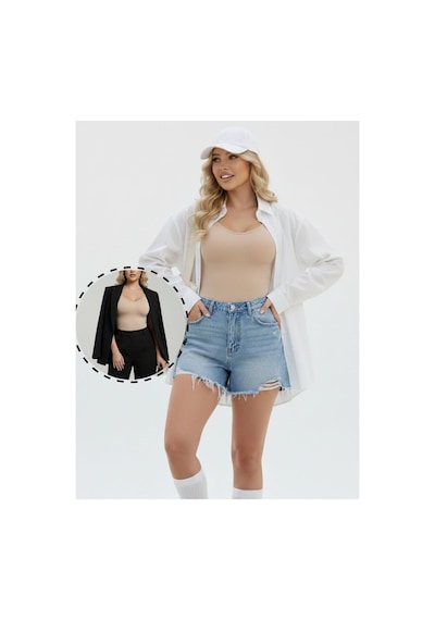 Mistirik Larix Model Extra Toparlayıcı Extra Sıkılaştırıcı Tam Boy Tulum Korse Ten Renk
