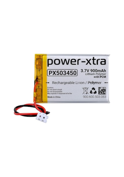 Power-xtra Px503450 - 3.7v 900 Mah Li-polymer Pil - Devreli-soketli