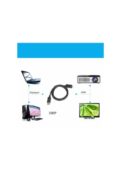 1.8 Metre Displayport To Hdmi Bst-2077P Display Port Hdmi Çevirici